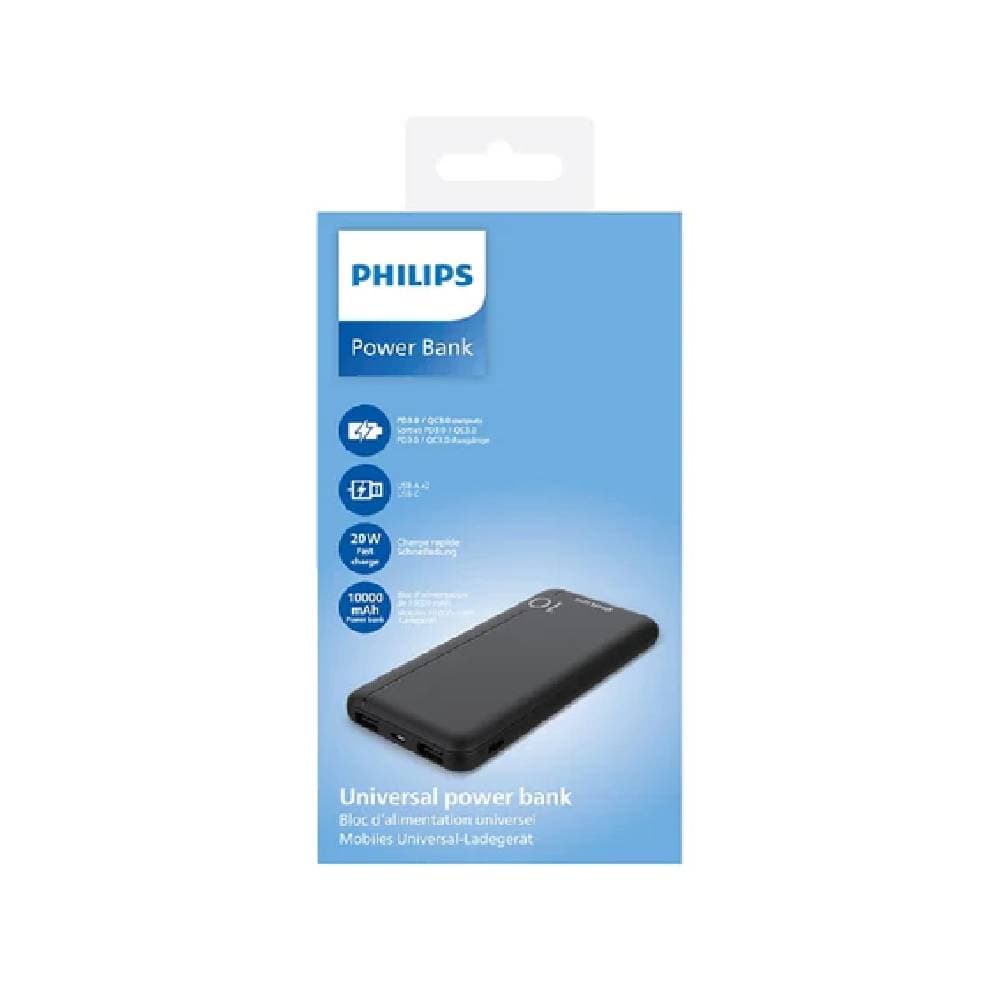 Philips DLP1812PB 10000mAh 20W Power Bank - Black