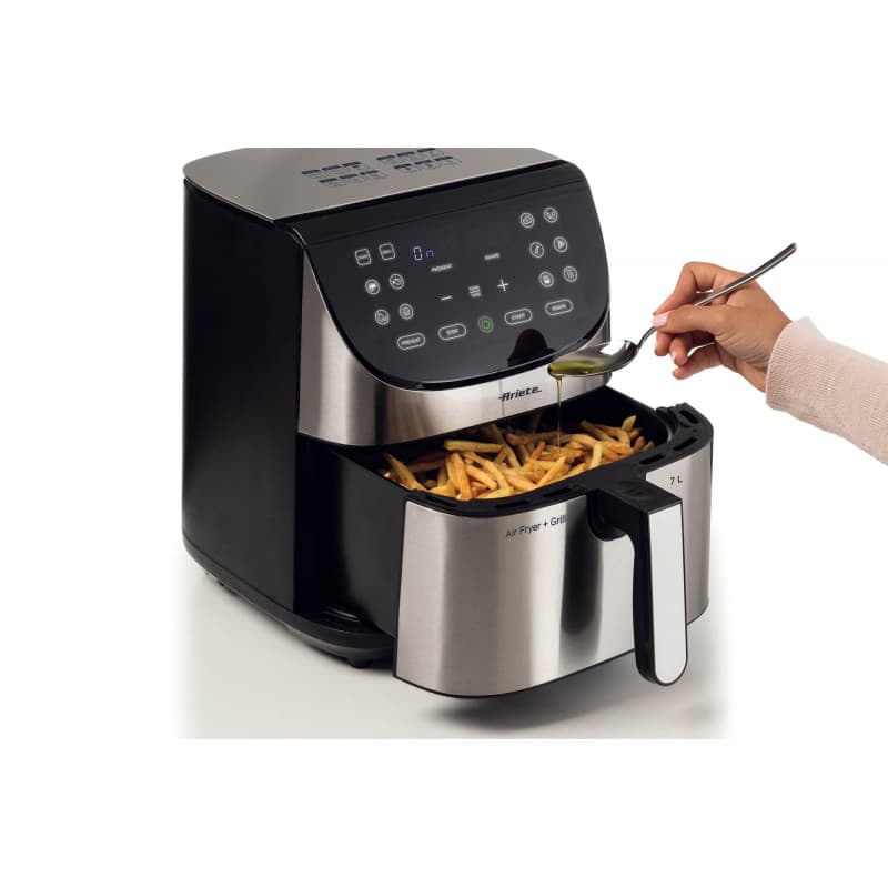 Ariete Digital Steel Fryer, 1800 Watt, 7 Liter, 4628 - Black