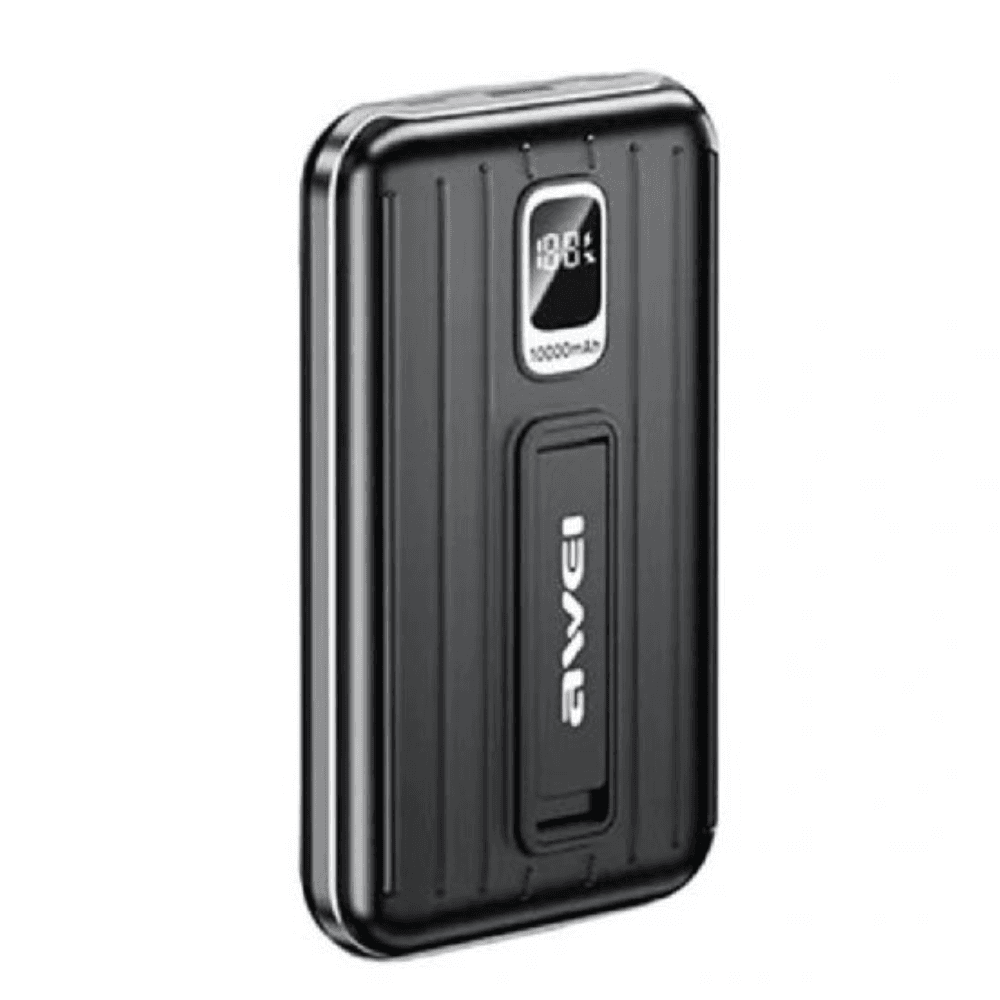 Awei P188K Magnetic DigItal Power Bank 10000mAh, 22.5W - Black