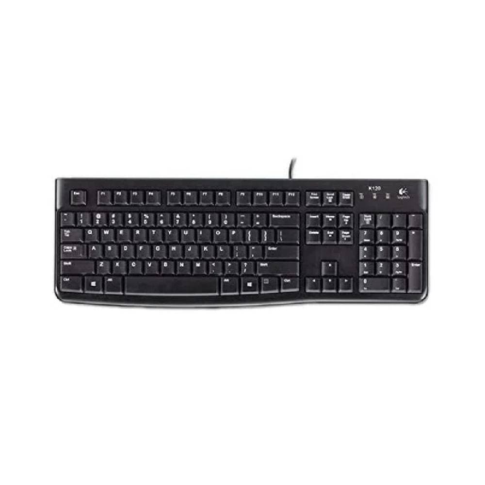 Logitech K120 Wired Keyboard, Arabic Layout, USB – Comfortable & Durable Typing - Black