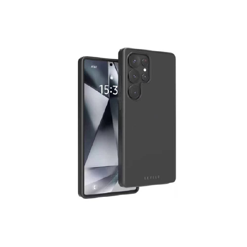 Levelo Iris Liquid Silicone Case For Samsung S25 Ultra - Black