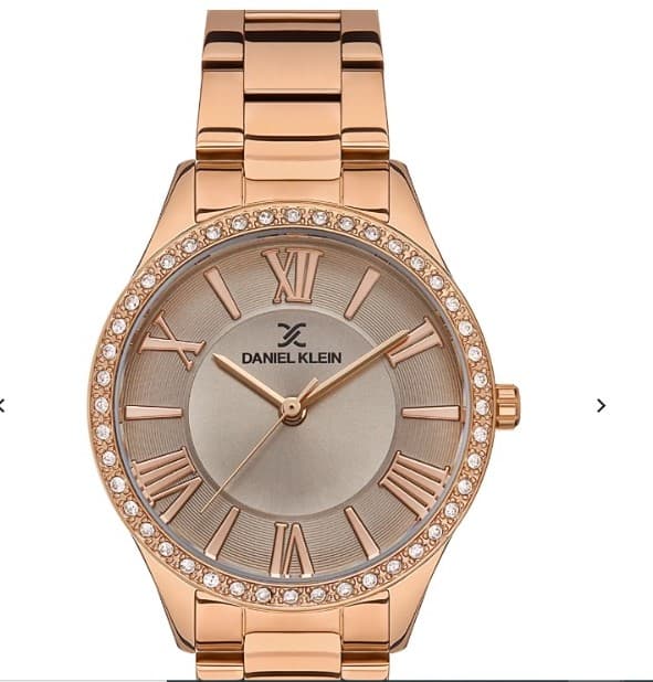 Daniel Klein Analog Dress Watch for Women, Stainless Steel Strap - Gold, DK.1.13228-2
