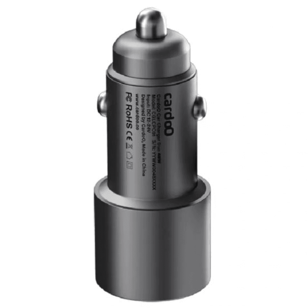 CardoO 1× USB-C&1× USB-A Ports Car Charger, 48 Watt, CGLCPC01S - Silver