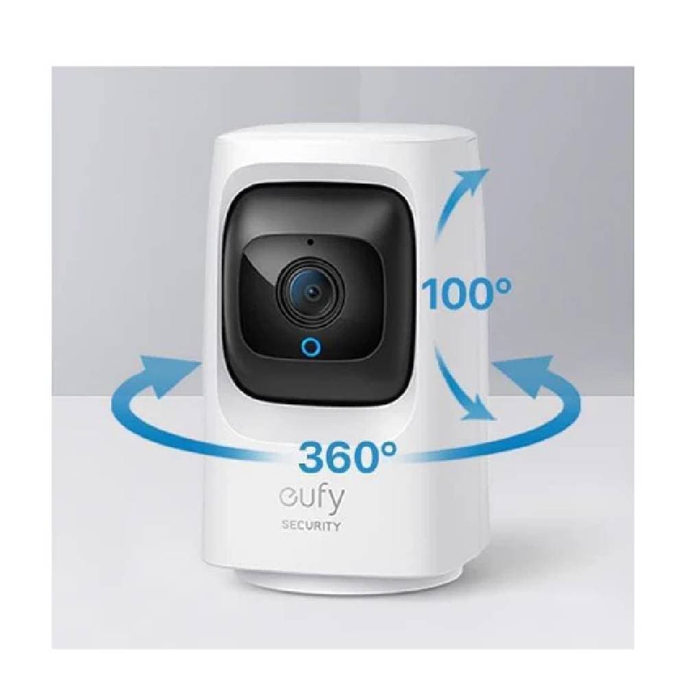 Eufy SoloCam Pan & Tilt Indoor Mini Security Camera, 2K, Wi-Fi, White - T8414G21