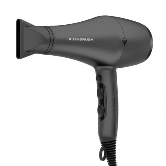 Rush Brush Hair Dryer, 3000 Watt, 3 Temperatures, Black - D3K