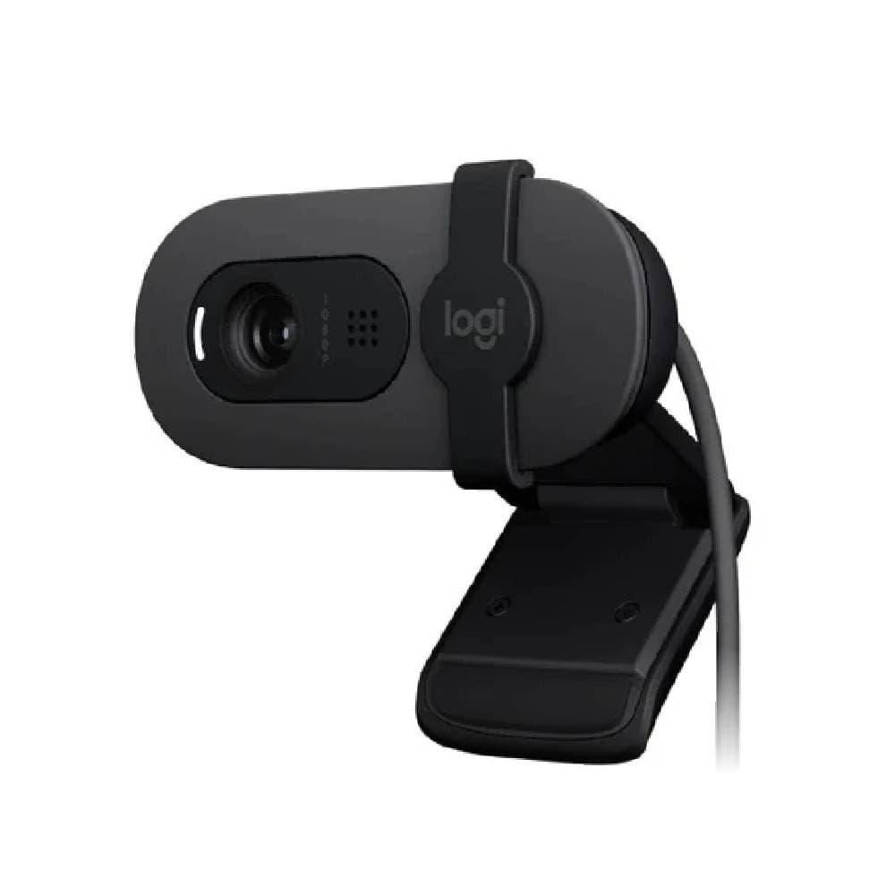 Logitech Brio 100 Full HD 1080p Webcam With Auto-Light Balance - Black