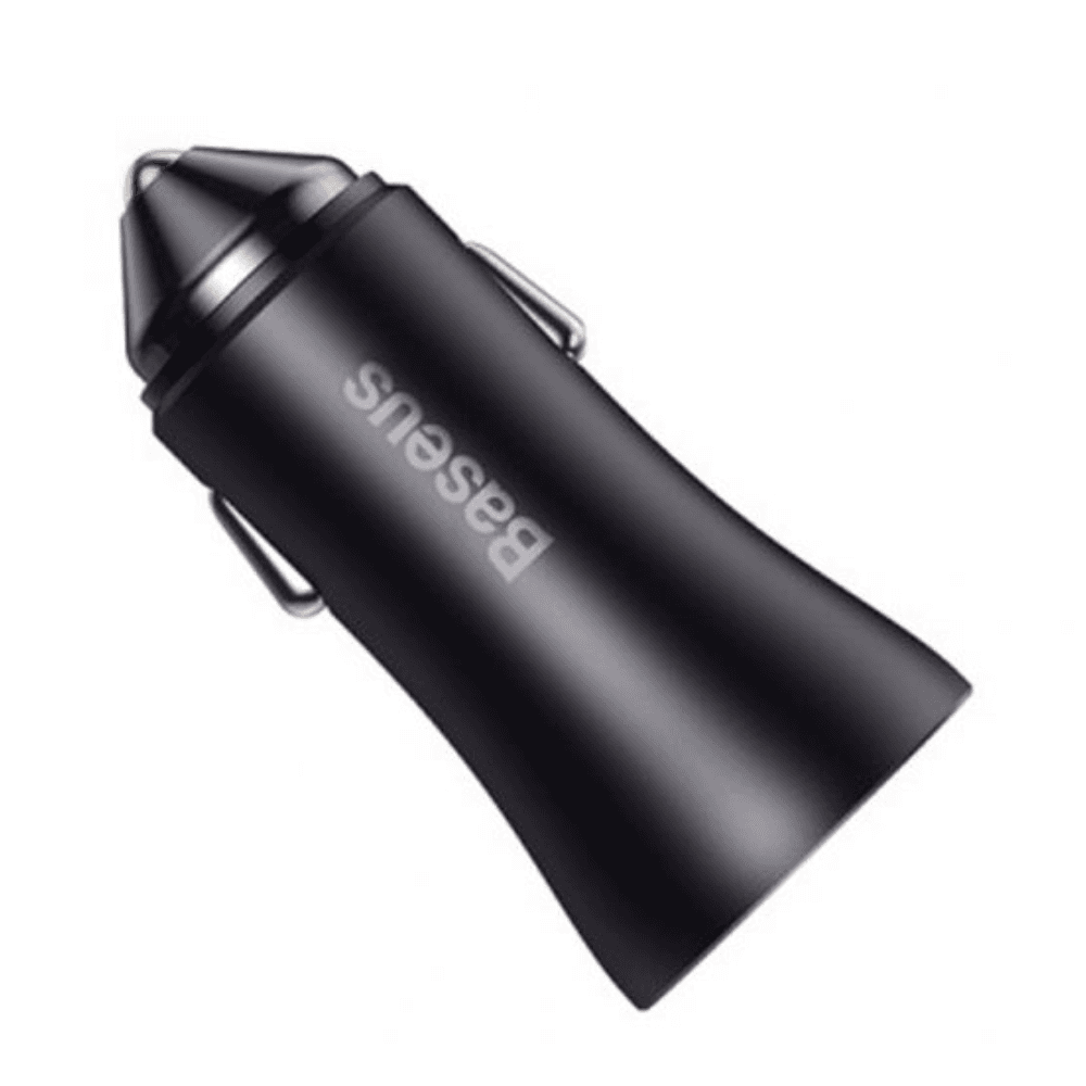 Baseus CGJMOOO113 2-Port Car Charger Adapter 60W - Dark Gray