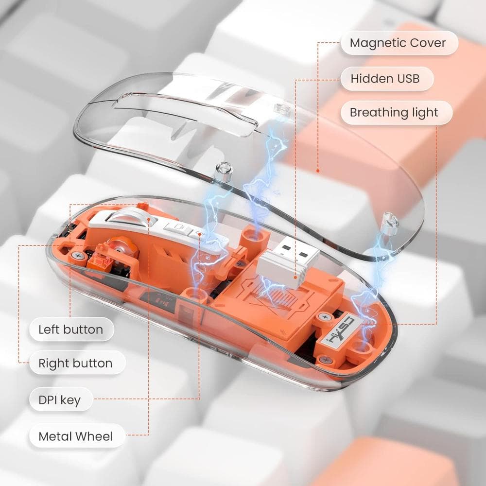 Green Wireless Mouse Magnetic Wap GE-MS01- Orange