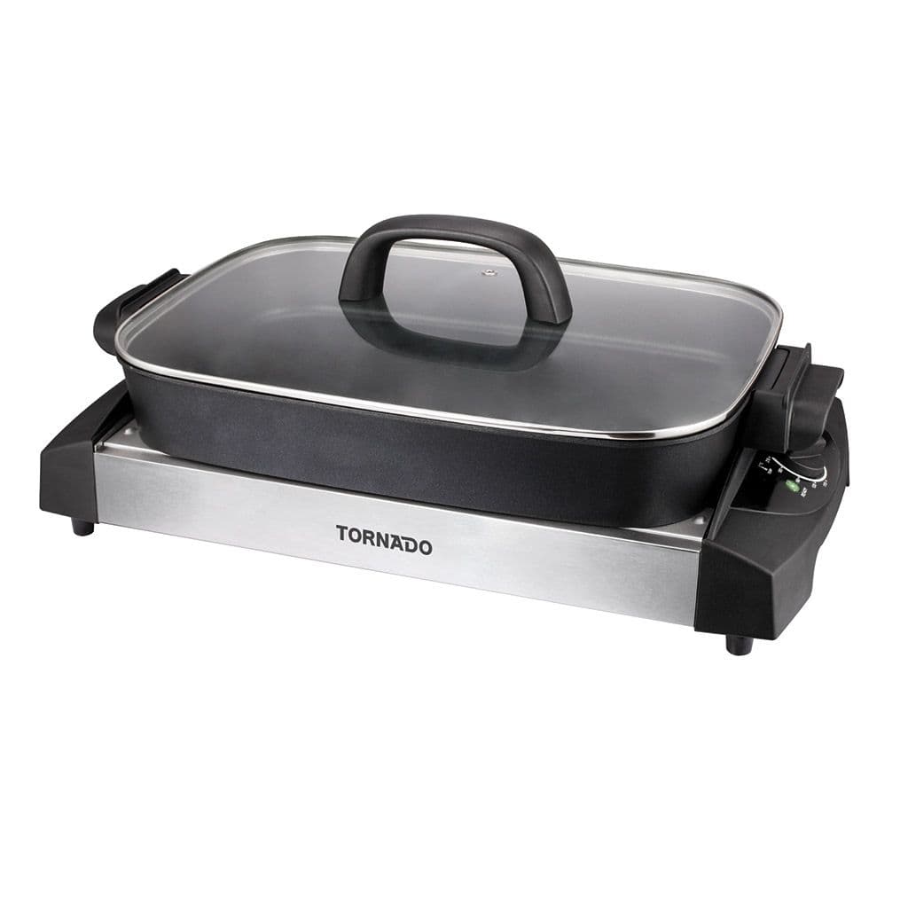 Tornado Electric Grill, 1500 Watt, Glass Lid, TCS1500 - Black