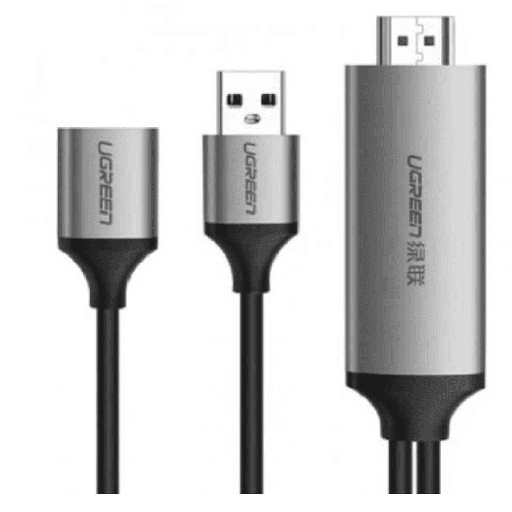 Ugreen 50291 HDMI USB To HDMI Digital AV Cable - Sliver