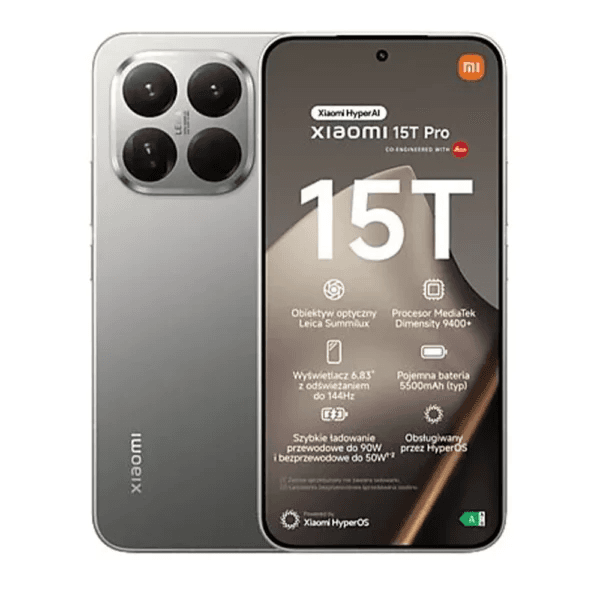 Xiaomi 15T Pro Dual Sim, 512GB, 12GB Ram, 5G - Gray, Free Gift Included Xiaomi Redmi Watch 5 Lite Gift