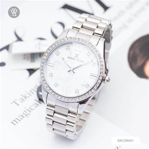 Daniel Klein Analog Casual Watch for Women, Stainless Steel Strap - Silver, DK.1.12541-1