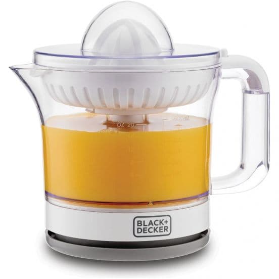 Black&Decker Citrus Juicer, 25 Watt, 600 ml, CJ675 - White