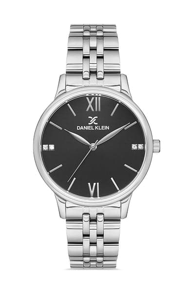 Daniel Klein Analog Watch for Women, Stainless Steel Strap - Silver, DK.1.13061-2