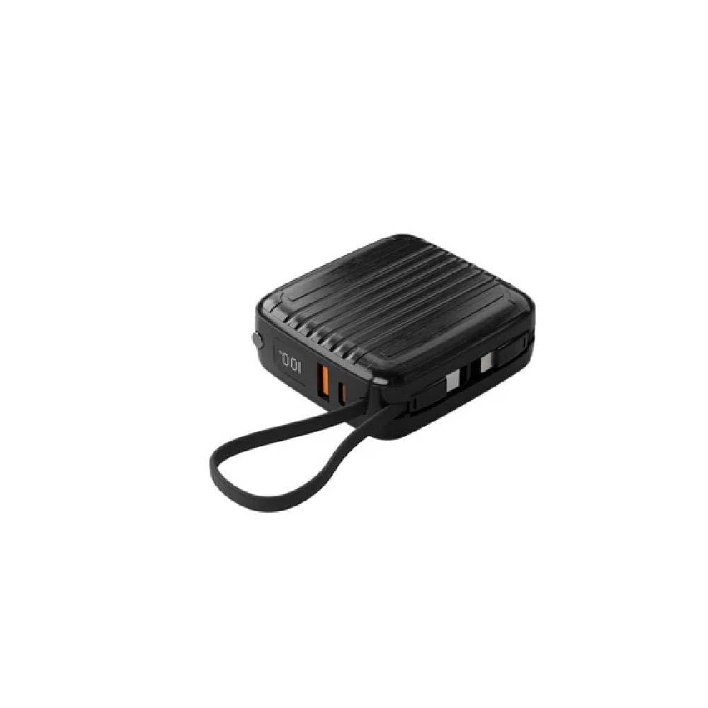 باور بانك بورودو ماجسيف، 10000 مللي أمبير/ساعة، PD 20 وات لاسلكي 15 وات مع منفذ Type-C مدمج - أسود