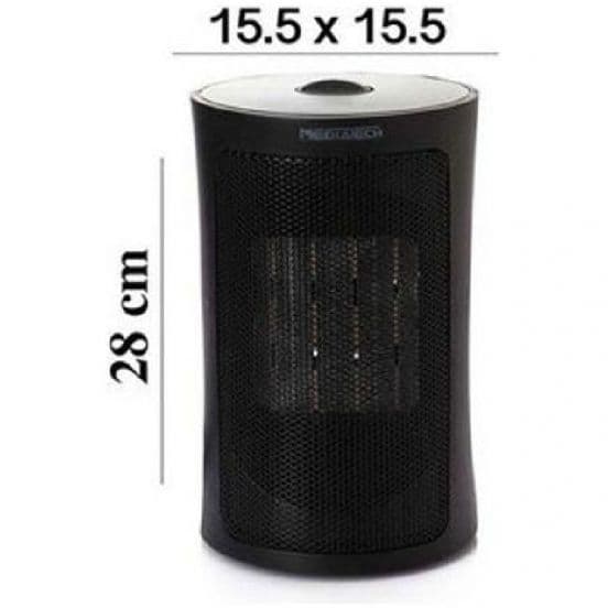Media Tech Ceramic Heater, 1500 Watt, MT-002 - Black