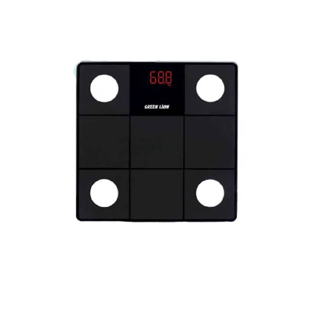 Green Lion Smart Body Scale Simple & Fashionable Pattern 24 Modes - Black