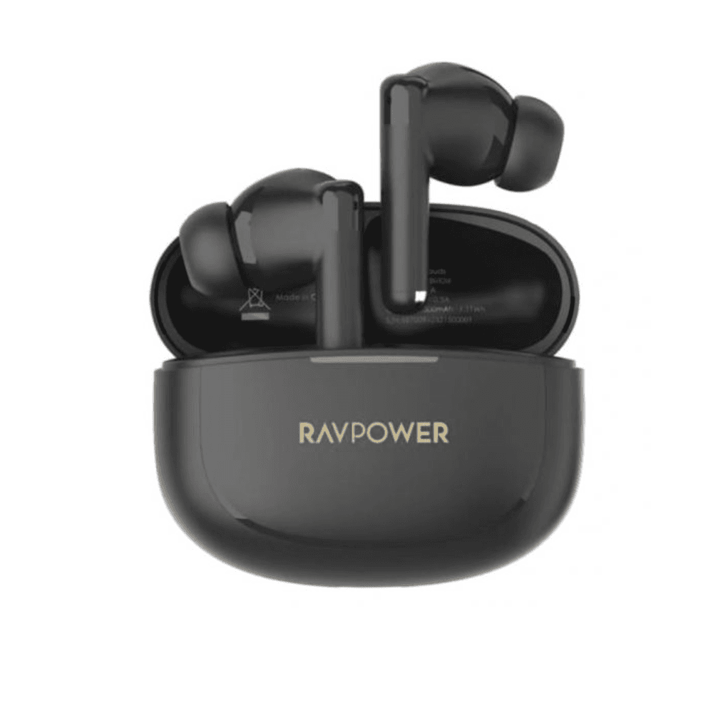 RavPower True Wireless Earbuds Bluetooth, 24H Playtime, ENC Noise, RP-BH1014 - Black
