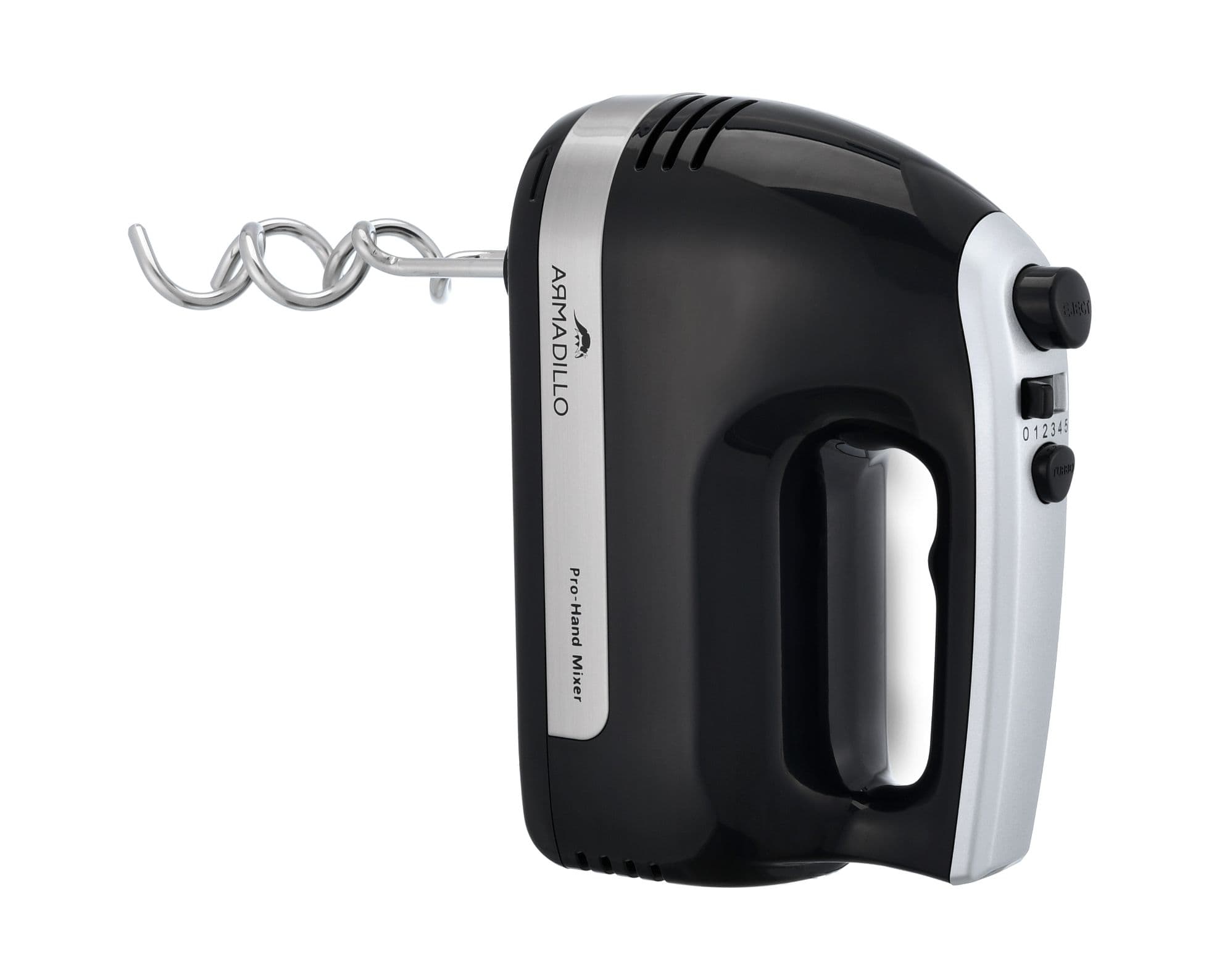 Armadillo Hand Mixer, 500 Watt, 5 Speeds, Black - ARM-SDA-HMIX-BK-006