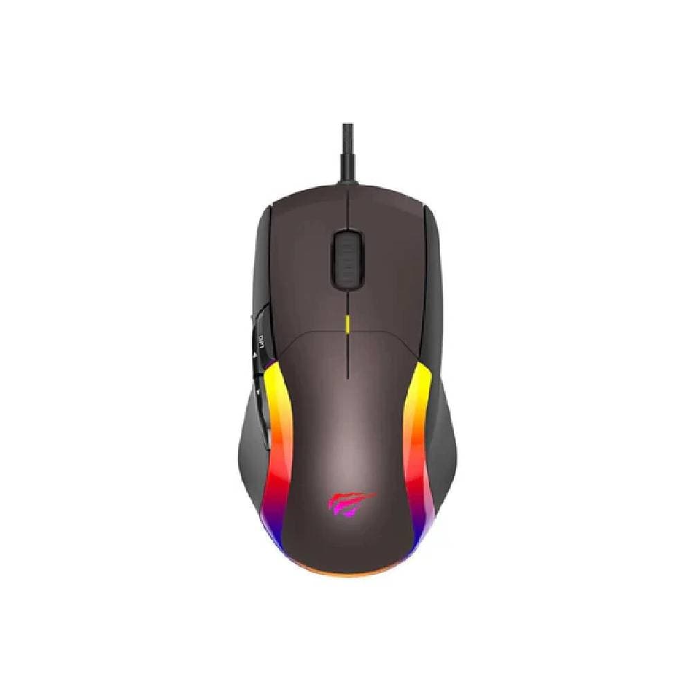 Havit Colorful LED Mouse Backlit Optical Mouse Wired Computer-Black
