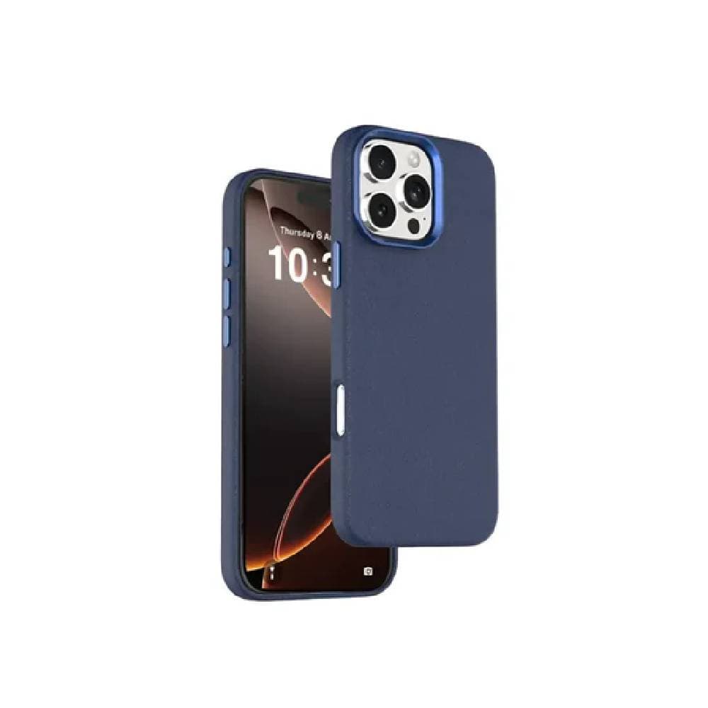 جراب جلدي جرين ليون Heritage MagSafe PU لهاتف ايفون 16 برو ماكس - أزرق