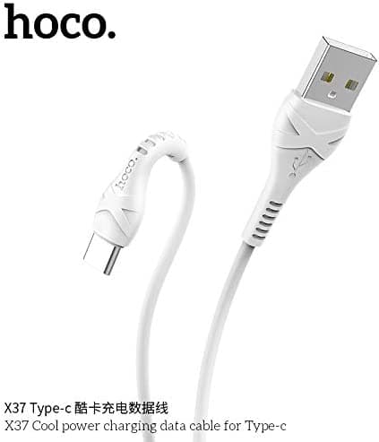 HOCO X37 Cable USB to Type C USB, 1 M - White