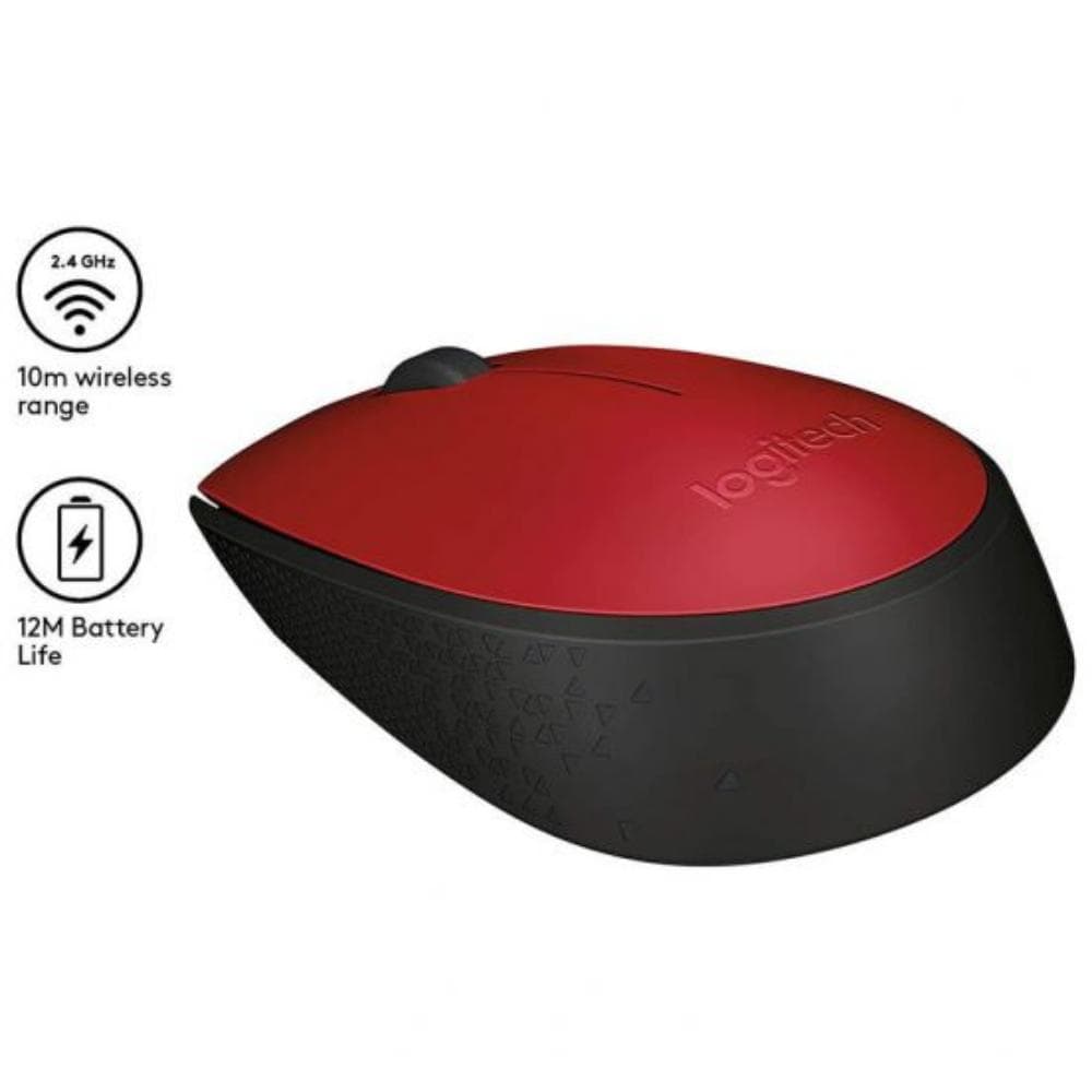 Logitech Wireless Mouse, M171 - Red