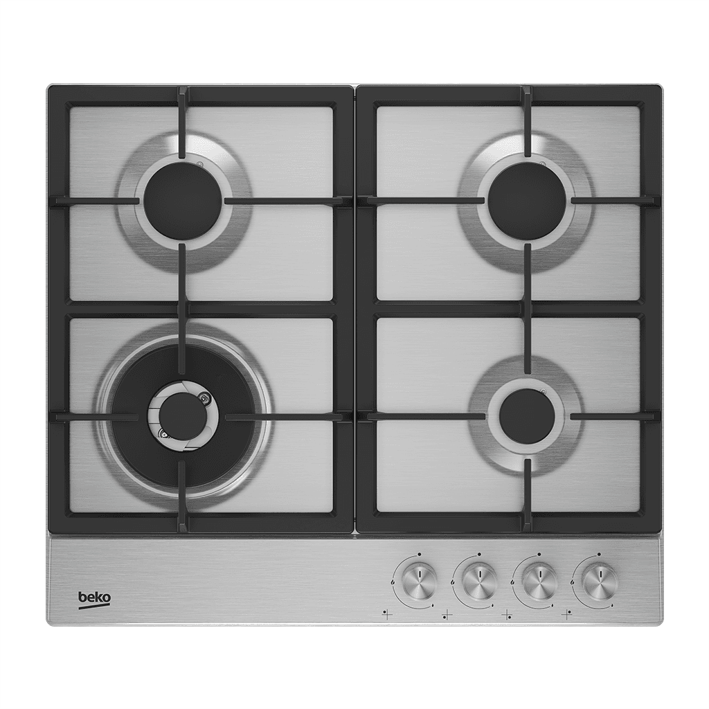 مسطح غاز بلت ان بيكو، 4 شعلات، فضي - HIAW64225SX