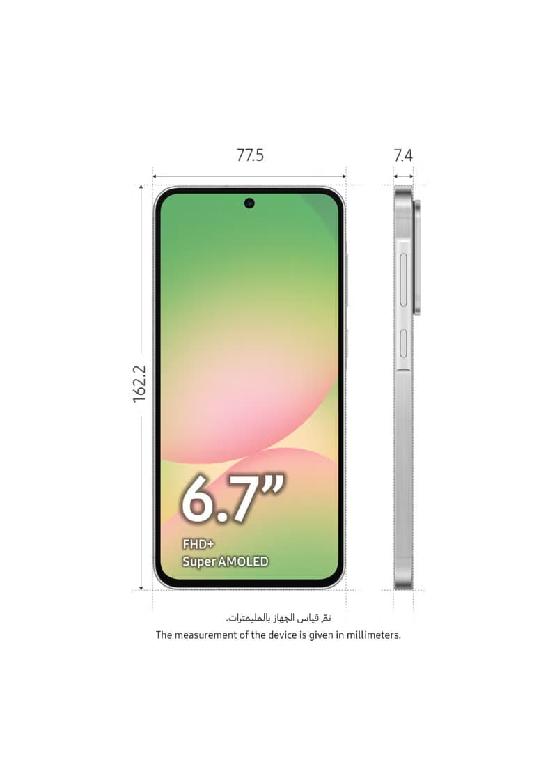 Samsung Galaxy A56 , 256 GB , 8 GB , 4G LTE , Dual-SIM - Awesome Lightgray (One Year Local Warranty)