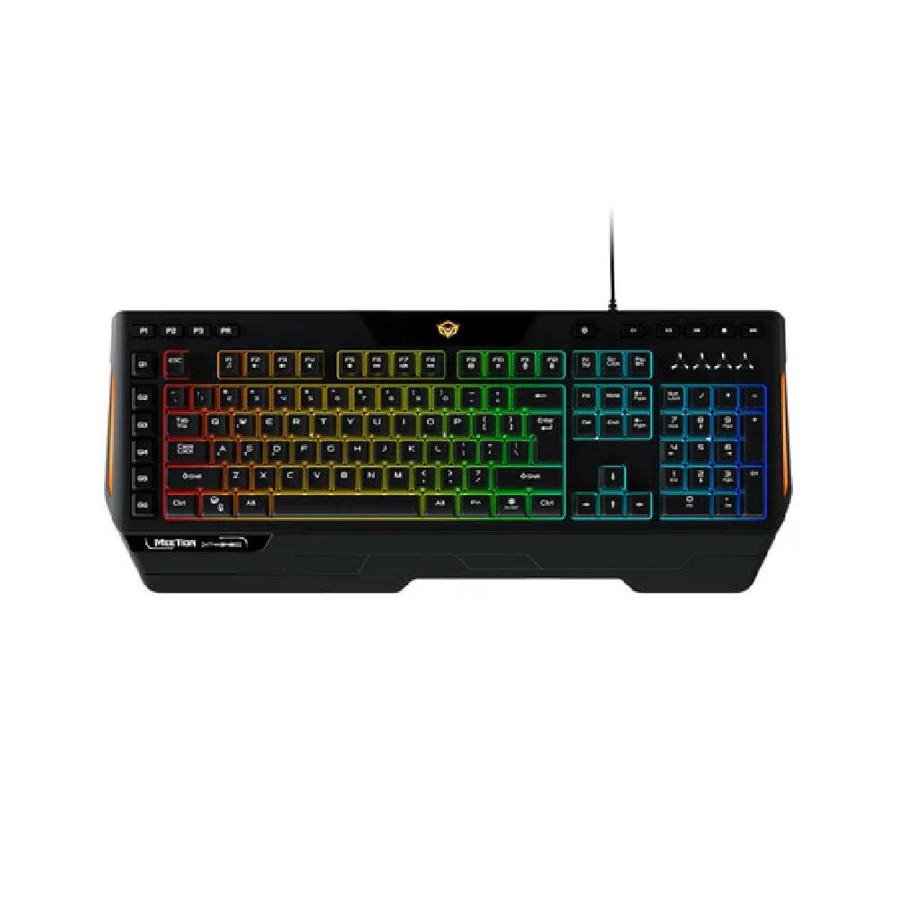 Meetion K9420 RGB Backlit Arabic Wired Gaming Keyboard - Black