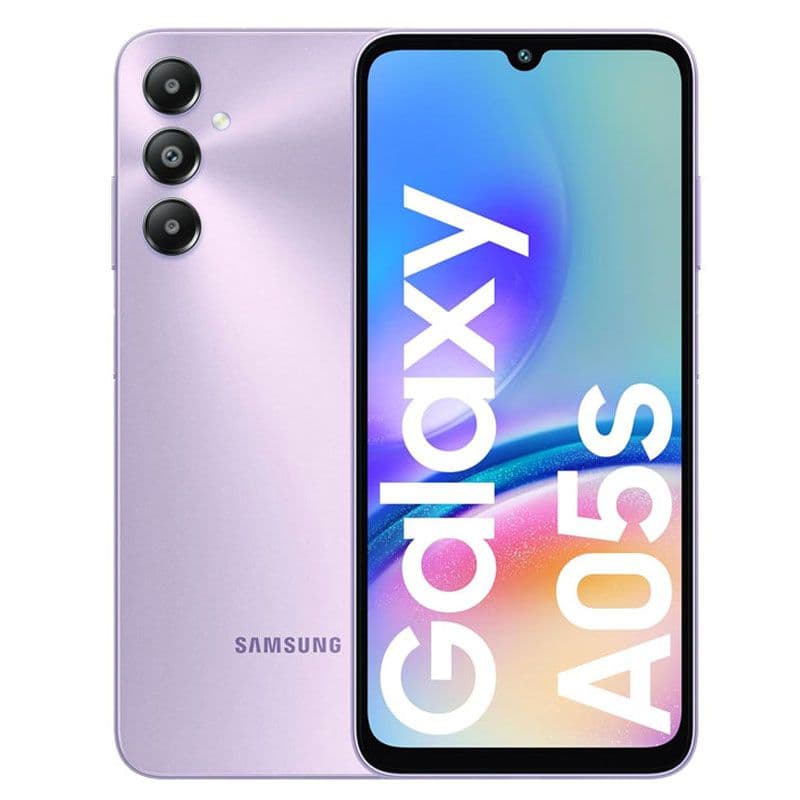 Samsung Galaxy A05s Mobile, 128GB, 4GB RAM, Dual SIM, 4G, Light Purple, with 1-year warranty