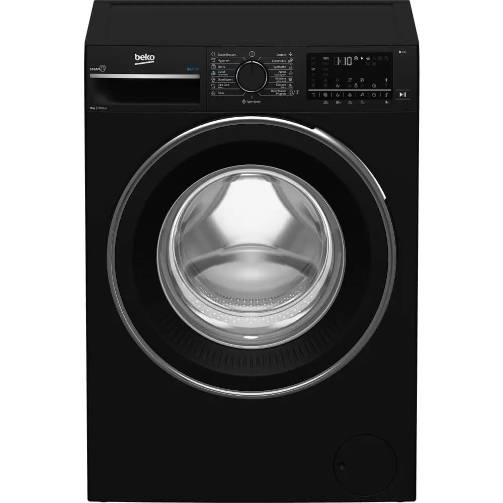 Beko Fully Automatic Washing Machine, 10 kg, Digital Display, 1600 RPM - Black, B3WFU501040BCI