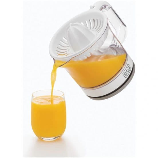 Black&Decker Citrus Juicer, 25 Watt, 600 ml, CJ675 - White