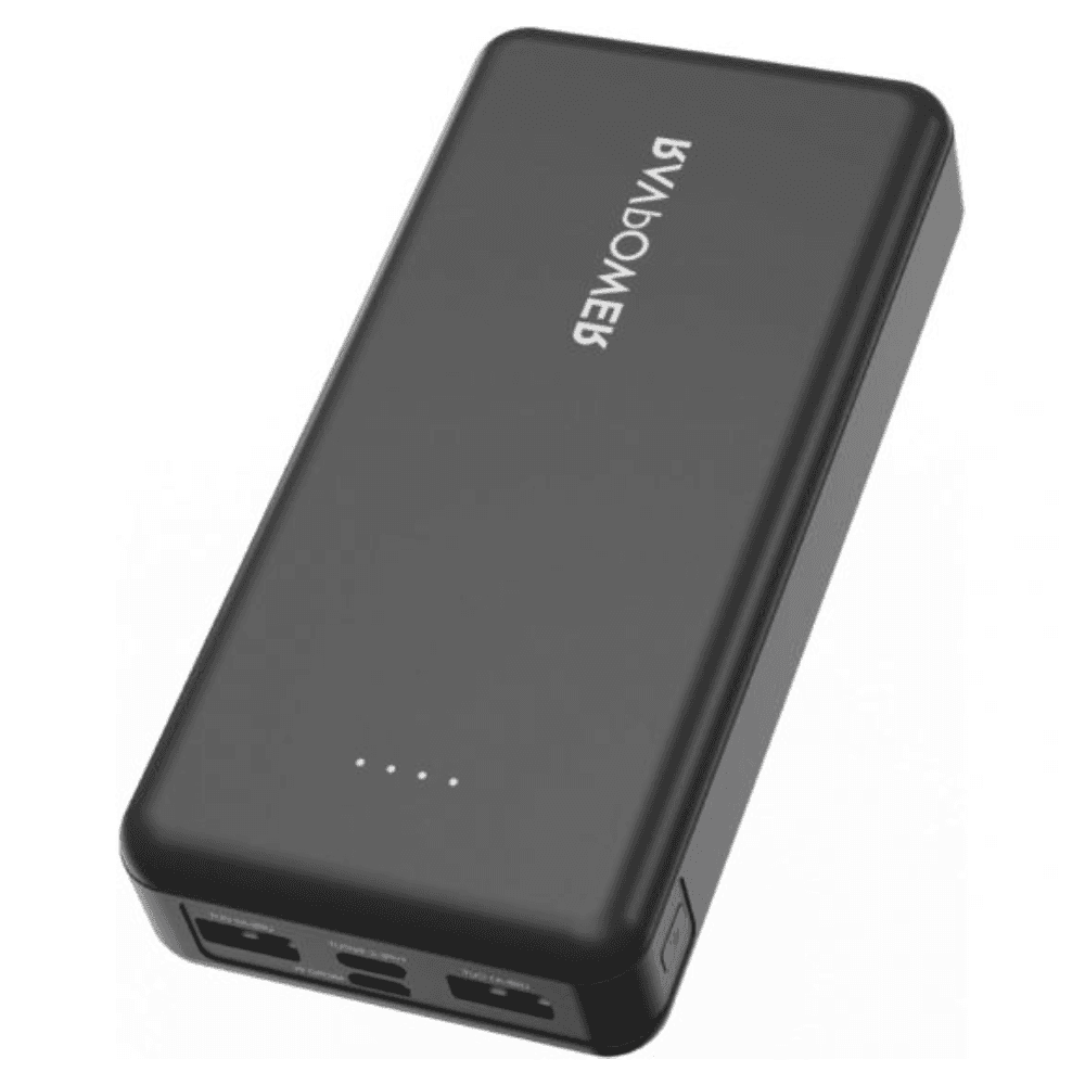 RavPower Pioneer Power Bank, 15W, 4 Ports, 20000 mAh - Black, RP-PB1216 PD