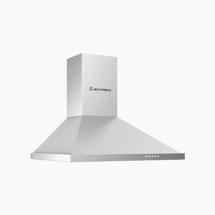 Ecomatic Built-in Extractor Hood, 60 cm, 3 Speeds, 750 m³/h, LED Lighting, H6307B - Silver