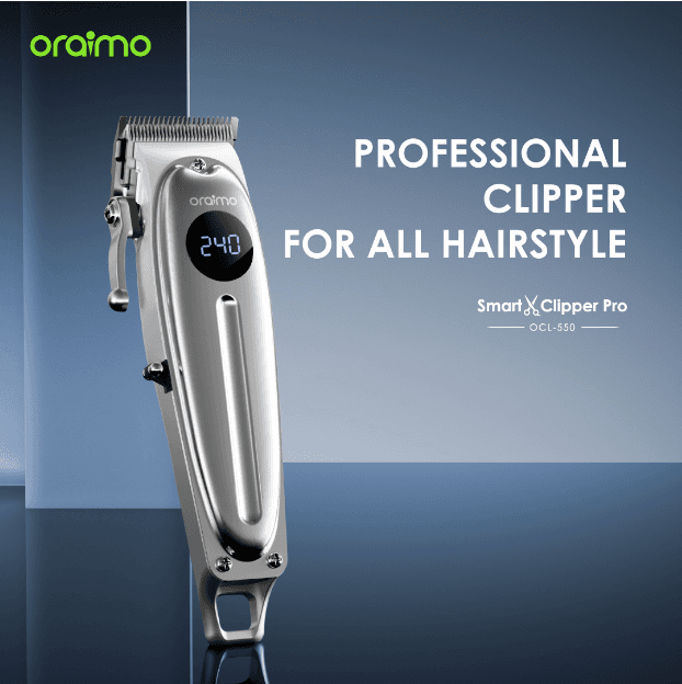 Oraimo Hair Clipper Self-sharpening, LED Screen Display, OCL-550 - Silver