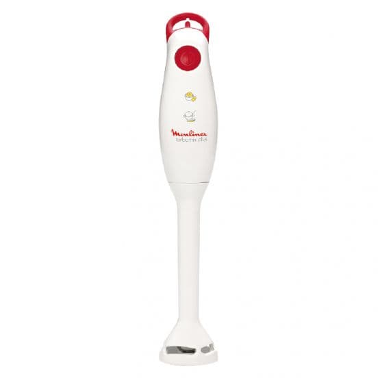Moulinex Turbomix Plus Hand Blender, 350 Watt, White and Red - DD1011EG