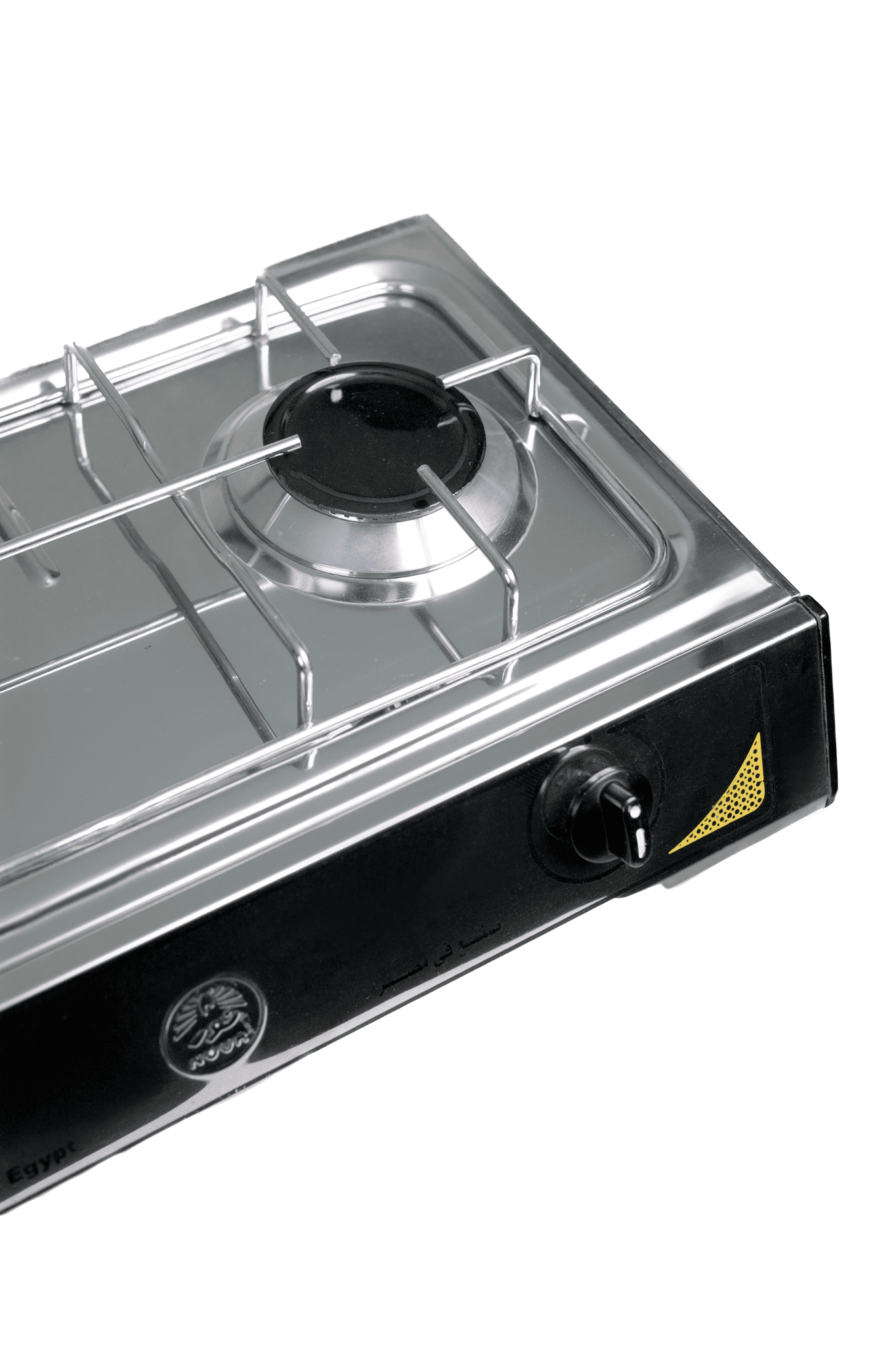 Nour Flat Cooker, Stainless Steel, Self-Ignition, 2 Burners - Silver