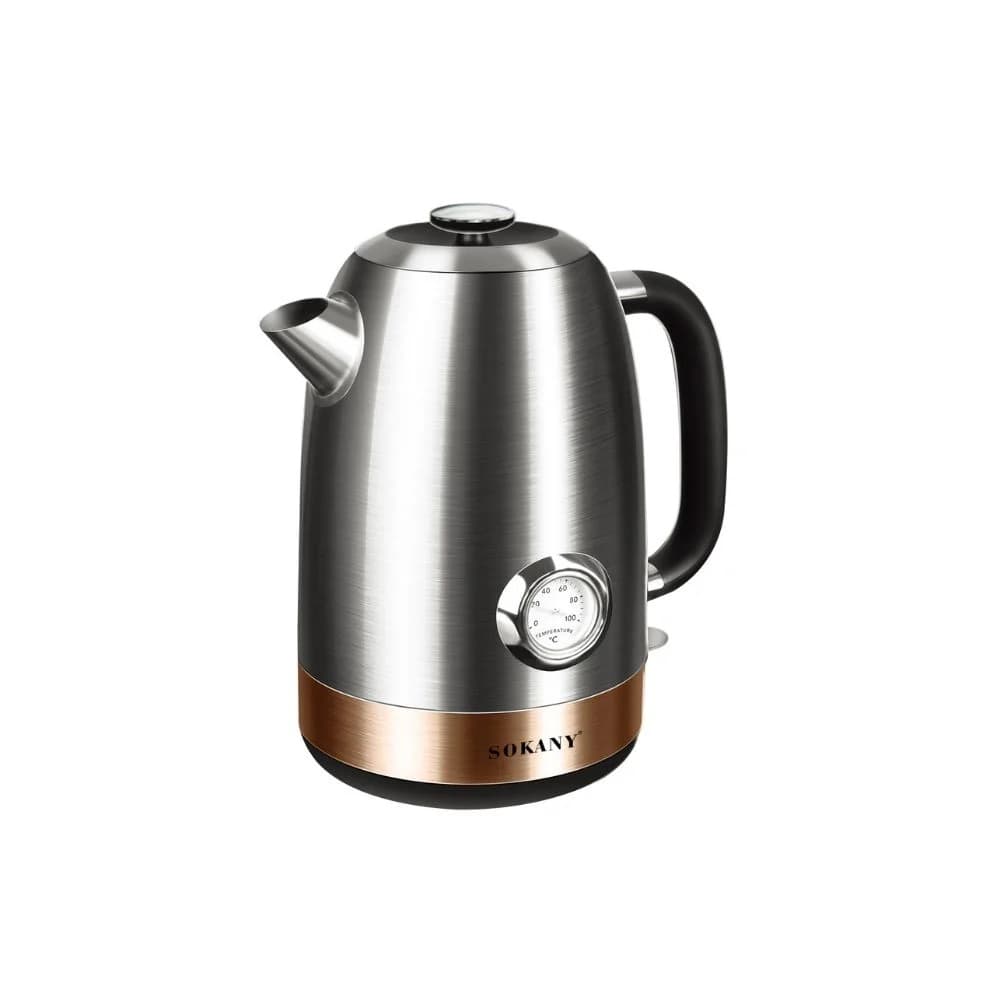 غلايه استانلس سوكانى عداد، 1.7لتر، 2200 وات - فضى