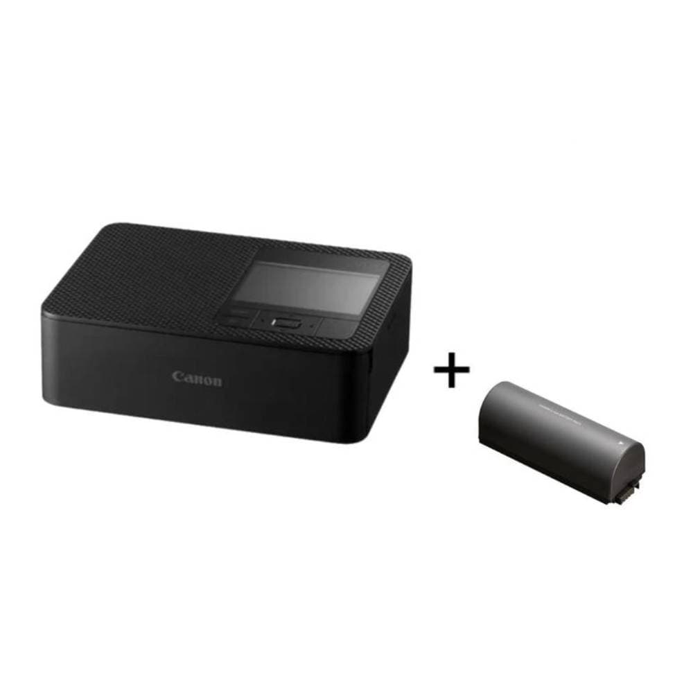 طابعة كانون SELPHY CP1500، واي فاي، طباعة 41 ثانية، شاشة LCD مقاس 8.9 سم - حزمة بطارية Canon NB-CP2LH، بطارية احتياطية - أسود