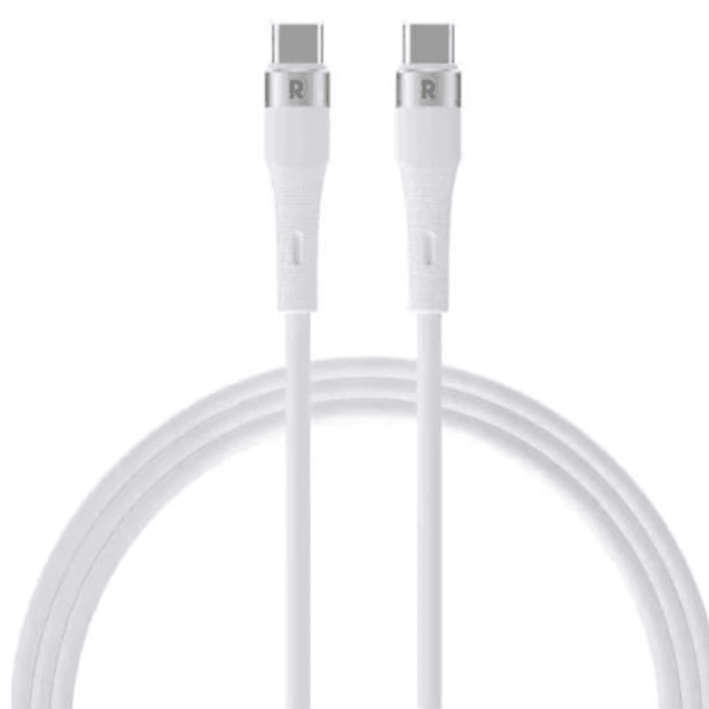 RAVPower RP-CB1038 Liquid silicone Type-C To Type-C Cable 60W 1M - White