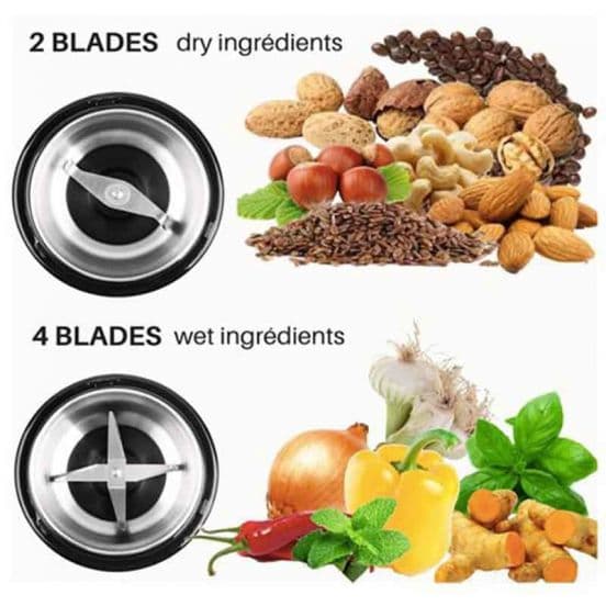 Media Tech | Coffee and Spice Grinder, 220W, 85g - Silver, MT-CG 907