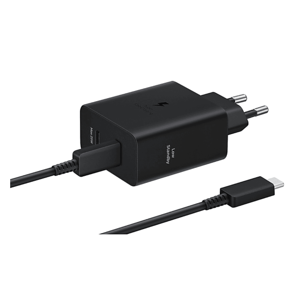 Samsung 50W Power Adapter Duo With Cable Type-C To Type-C, 1.8M - Black