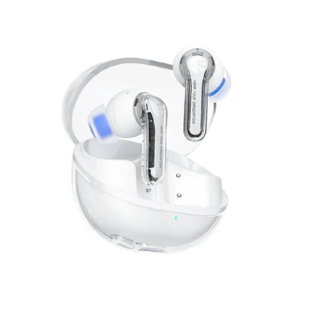 SoundPeats Clear Transparent In-ear Wireless Earbuds - White