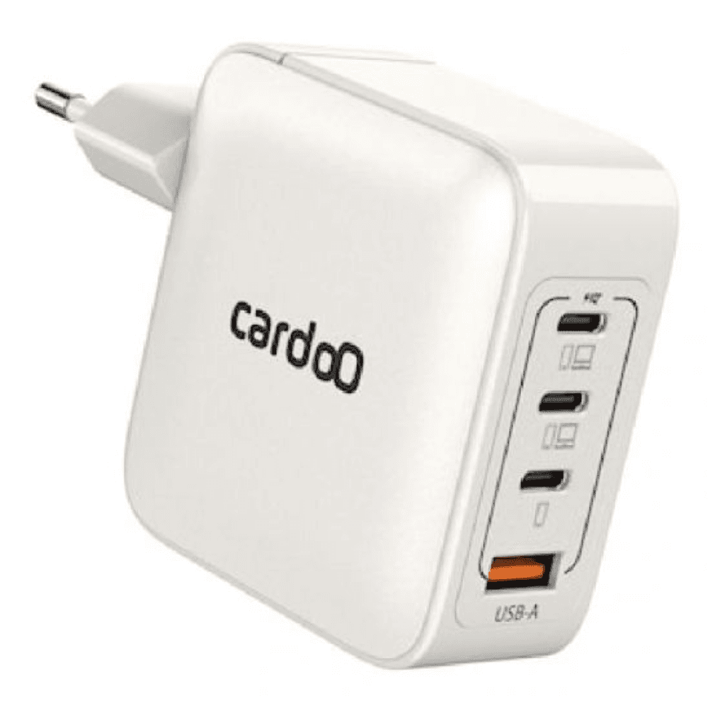 شاحن كاردو USB و3 منافذ USB-C، بقوة 100 واط، CGLAEU03W - أبيض