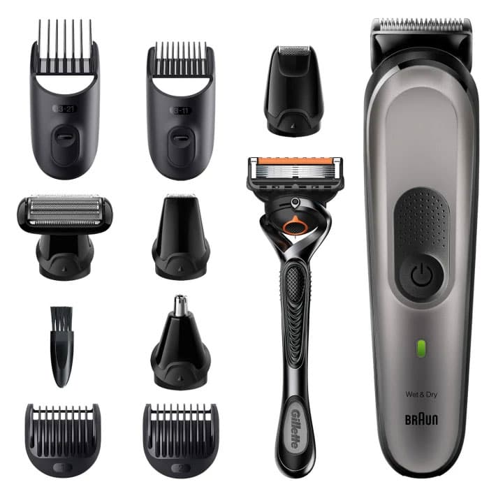 Braun Beard & and Body 10-in-1 Trimmer - with Gillette ProGlide Razor - Black - MGK7320