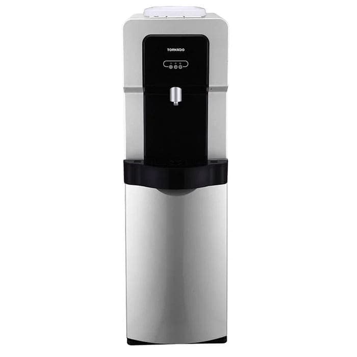 Tornado Water Dispenser - 1 Faucet - 18 Liter Cabinet - Black x Silver - WDM-H40ABE-SB