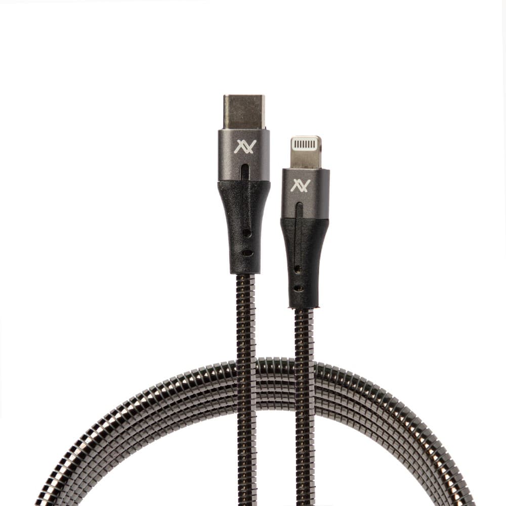 L'AVVENTO (MP533) Flexible And heave duty - Metal MFI Type-C to Lightning Cable - 1M