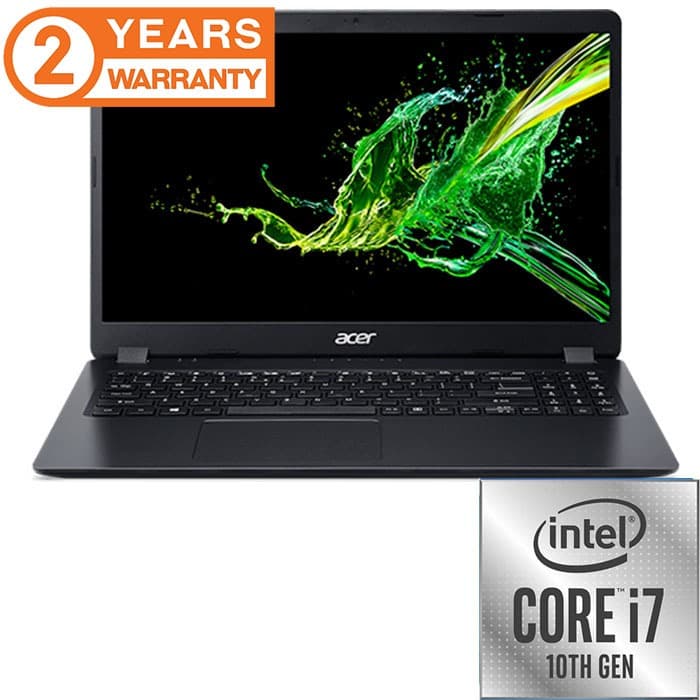 Acer A315-57G-753Y - A3 (Intel® Core™ I7-1065G7 - 8GB - 1TB+128GBSSD - NVIDIA® GeForce® MX330 2GB - 15.6 FHD - Win10) Black