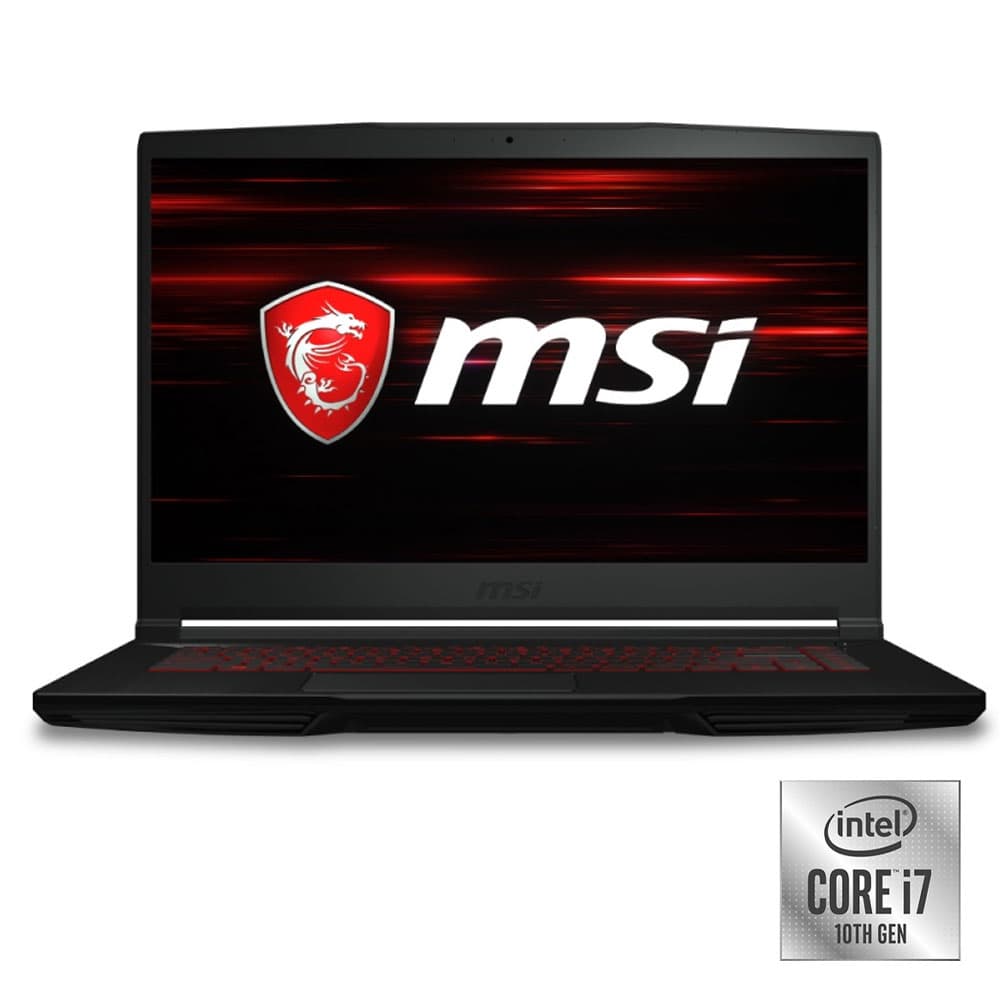 MSI GF63 Thin10SC-090XEG - Intel® Core™i7-10750H - 8GB - 1TB+256GB SSD - NVIDIA® GeForce GTX™ 1650 4GB - 15.6" FHD - Black